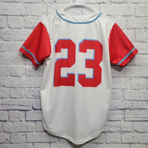 Vintage Sneak Gallery 23 Baseball Jersey‎ Size S Chi Red White Blue *READ - Picture 6 of 8
